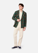 AARADEO TARTAN DOUBLE-BREASTED JACKET