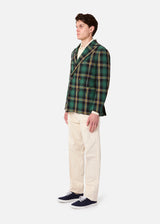 AARADEO TARTAN DOUBLE-BREASTED JACKET