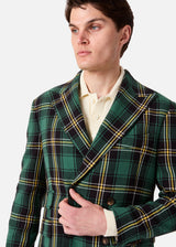 AARADEO TARTAN DOUBLE-BREASTED JACKET
