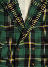 AARADEO TARTAN DOUBLE-BREASTED JACKET