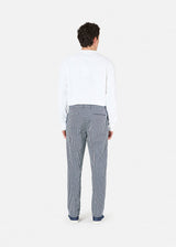 AANTIOCO STRIPED COTTON CHINO TROUSERS