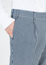 AANTIOCO STRIPED COTTON CHINO TROUSERS