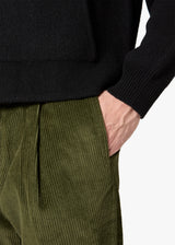 AANTIOCO CORDUROY TROUSERS WITH DARTS
