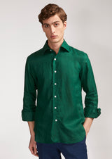 AALBENGA SOLID LINEN SHIRT